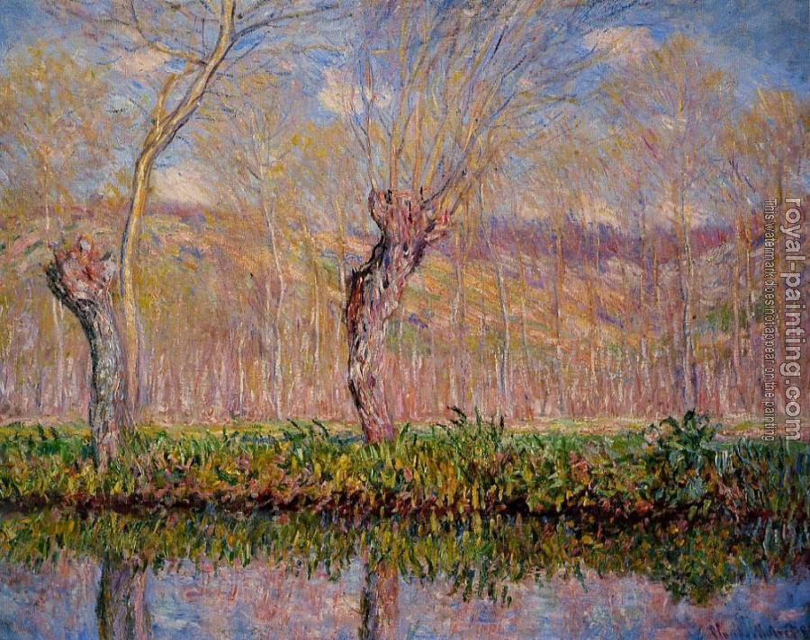 Claude Oscar Monet : The Banks of the River Epte in Spring